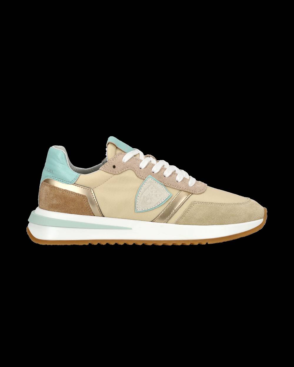 Philippe Model Sneaker casual Tropez 2.1 da donna in nylon e pelle - Turchese e beige Qualità