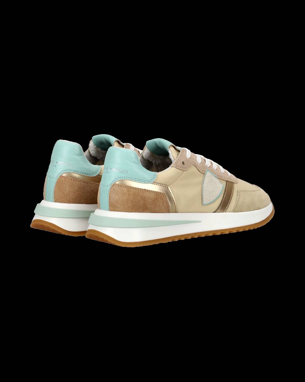 Philippe Model Sneaker casual Tropez 2.1 da donna in nylon e pelle - Turchese e beige Qualità