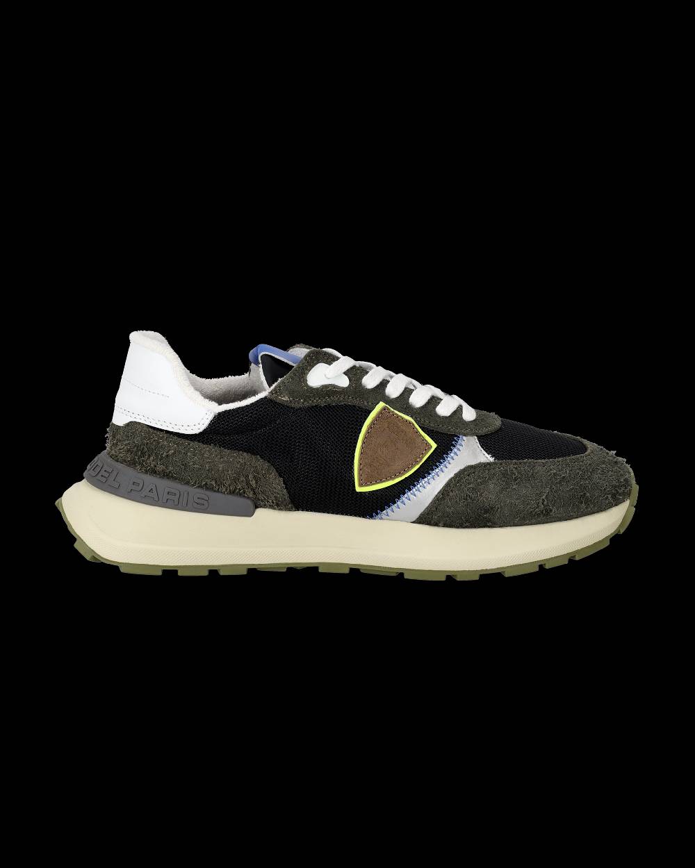 Philippe Model Sneakers basse Antibes da Uomo in nylon e pelle - nero militare Vendita