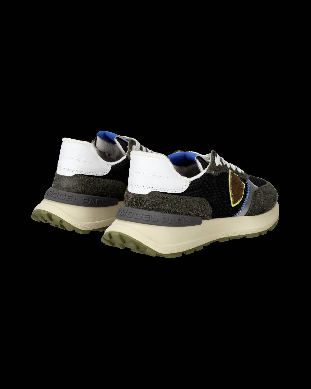 Philippe Model Sneakers basse Antibes da Uomo in nylon e pelle - nero militare Vendita