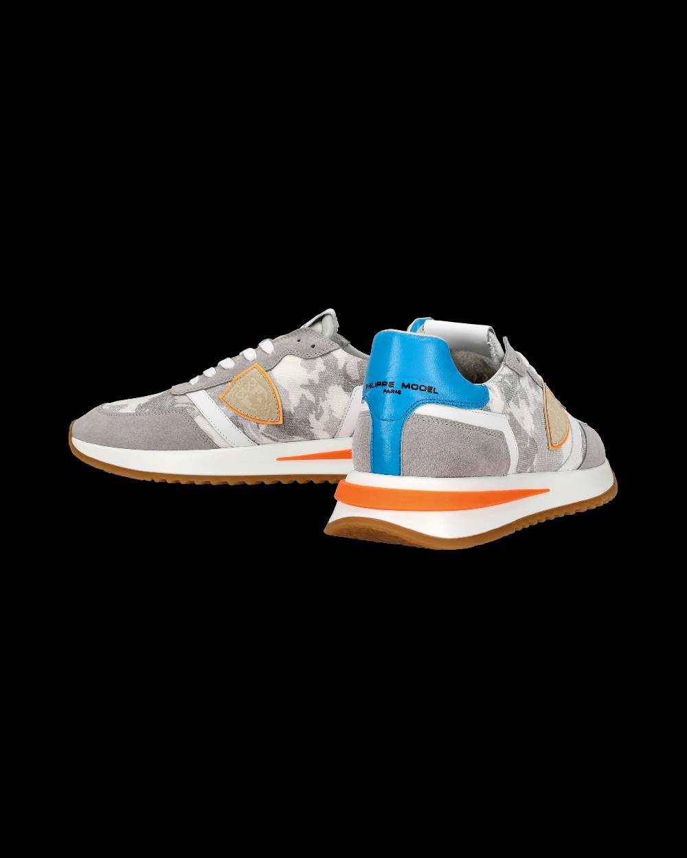 Philippe Model Sneaker bassa Tropez 2.1 uomo - grigio, bianco e arancio Spedizione Gratuita