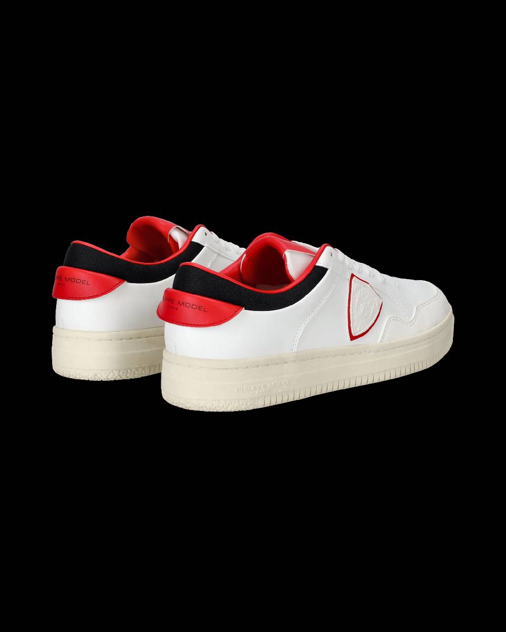 Philippe Model Sneakers Lyon da Uomo Bianche e Rosse in Pelle Riciclata Prezzo Ridotto
