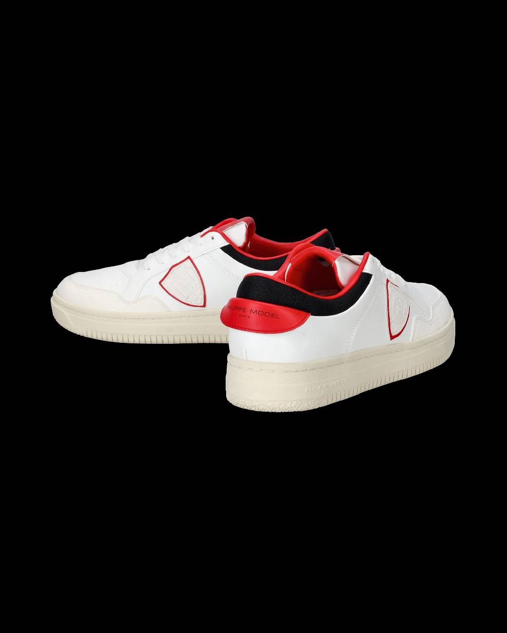 Philippe Model Sneakers Lyon da Uomo Bianche e Rosse in Pelle Riciclata Prezzo Ridotto