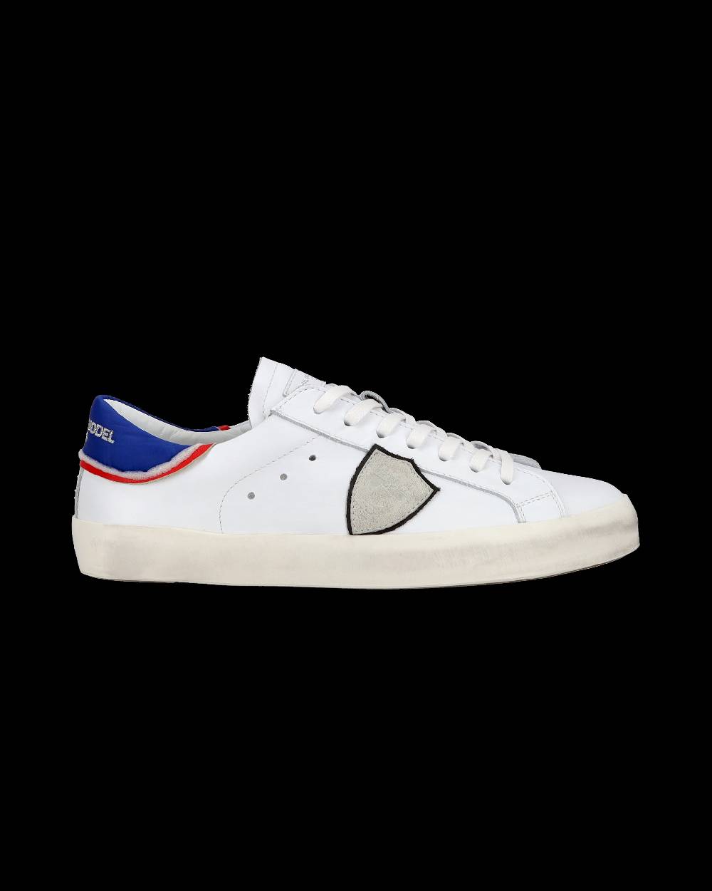 Philippe Model Sneakers basse Paris da Bambino in pelle, Bianco Blu Novità
