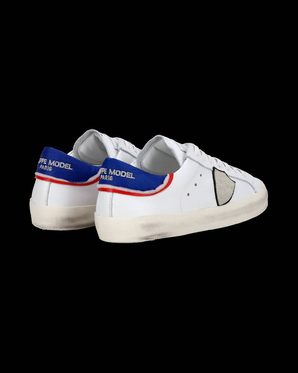 Philippe Model Sneakers basse Paris da Bambino in pelle, Bianco Blu Novità