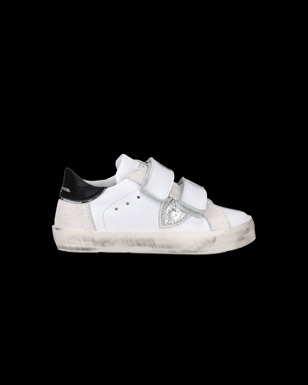 Philippe Model Sneakers Prsx Sportif da Bambini Bianche e Argento in Pelle Presa