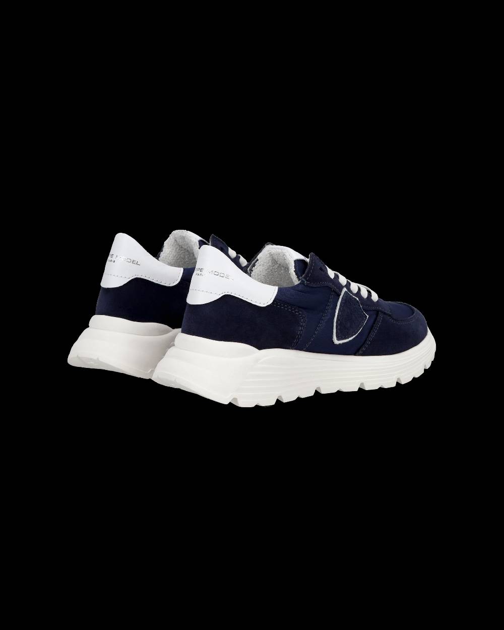 Philippe Model Junior Tropez Low-Top Sneakers in Leather, Blue Offerta