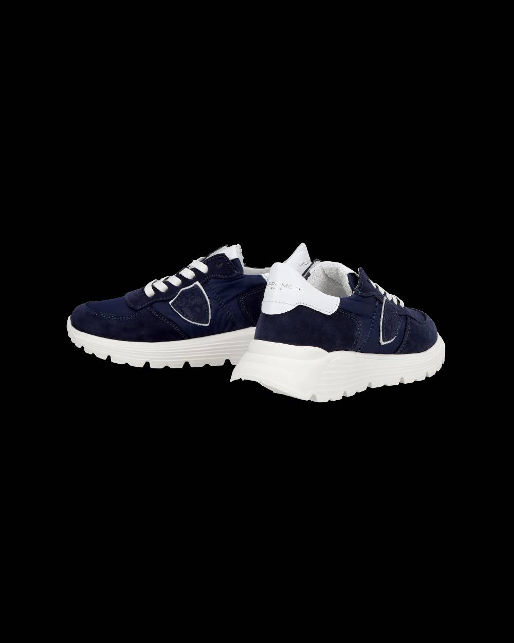 Philippe Model Junior Tropez Low-Top Sneakers in Leather, Blue Offerta