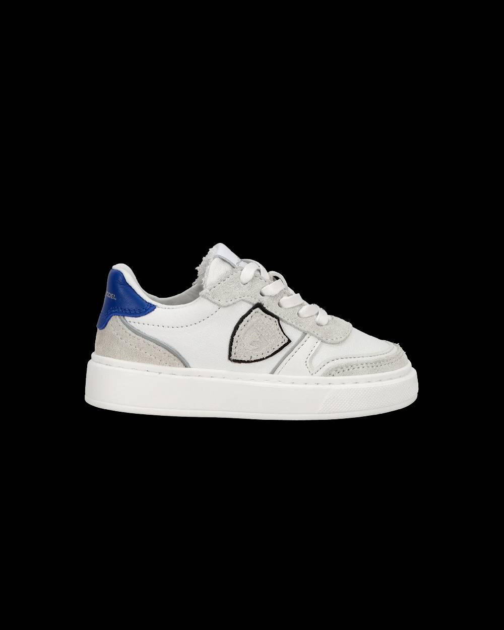 Philippe Model Baby Nice Low-Top Sneakers in Leather, White Blue Online