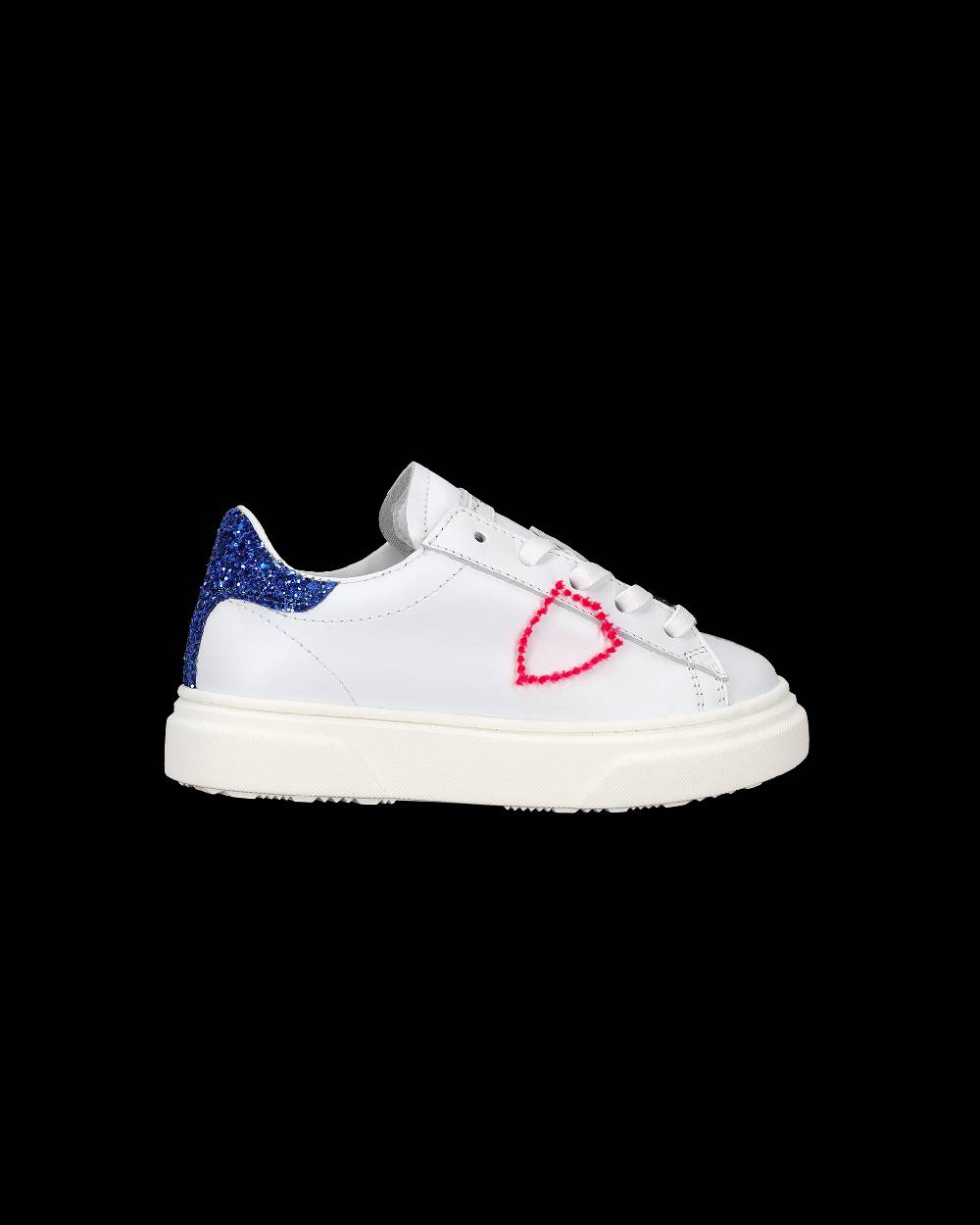 Philippe Model Scarpe da Bambini Temple Bianche e Blu in Pelle Saldi