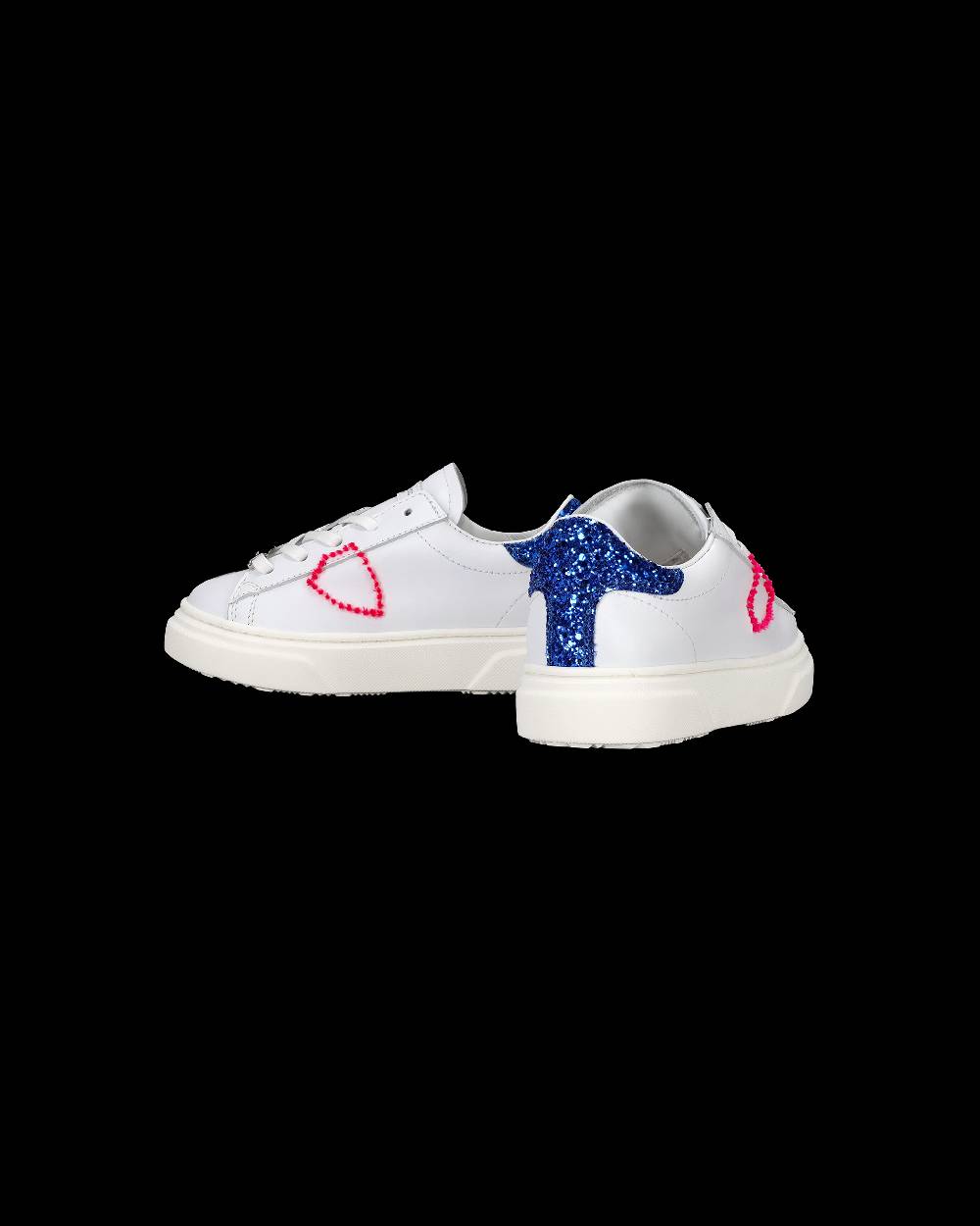 Philippe Model Scarpe da Bambini Temple Bianche e Blu in Pelle Saldi
