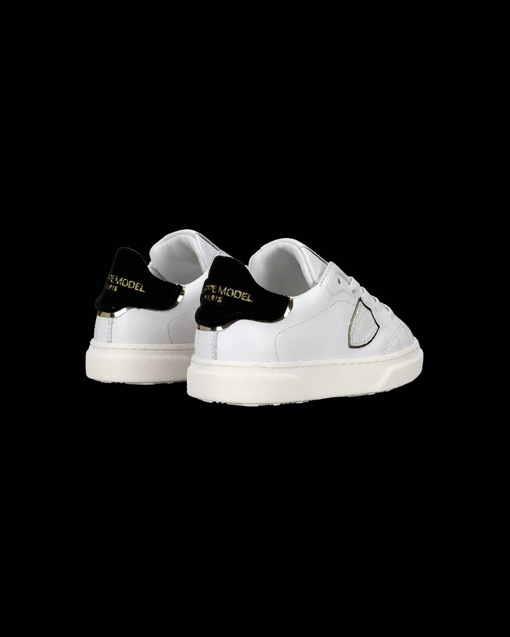 Philippe Model Scarpe da Bambini Temple Bianche e Nere in Pelle Hotsell