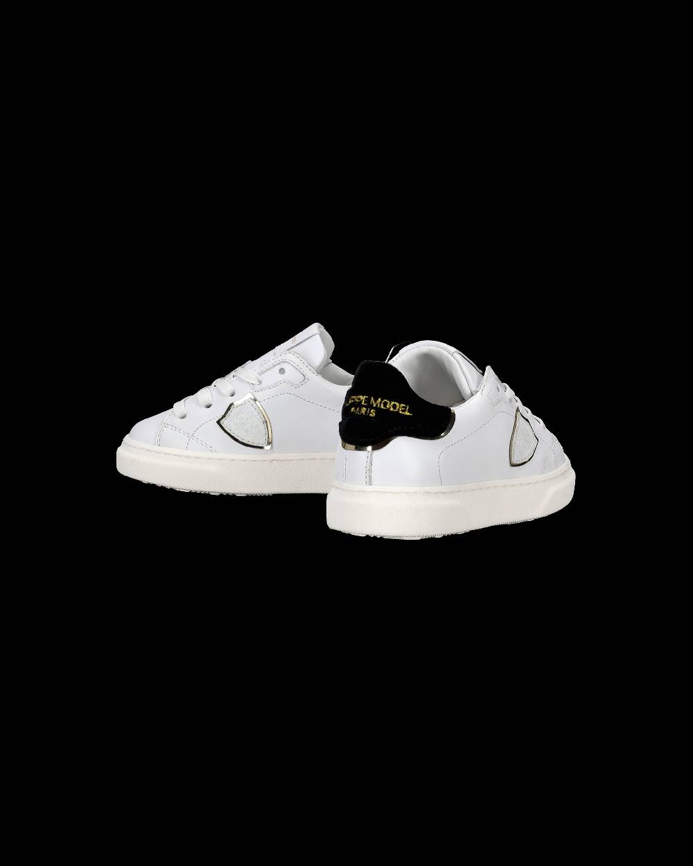 Philippe Model Scarpe da Bambini Temple Bianche e Nere in Pelle Hotsell