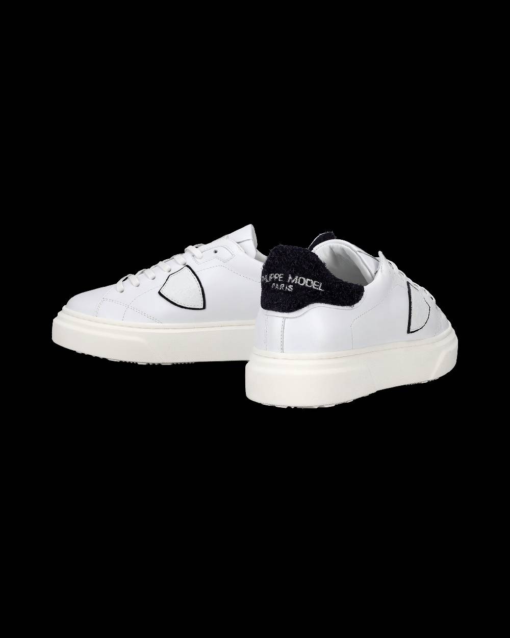 Philippe Model Sneakers Temple da Bambini Bianche e Blu in Pelle Vendita Calda