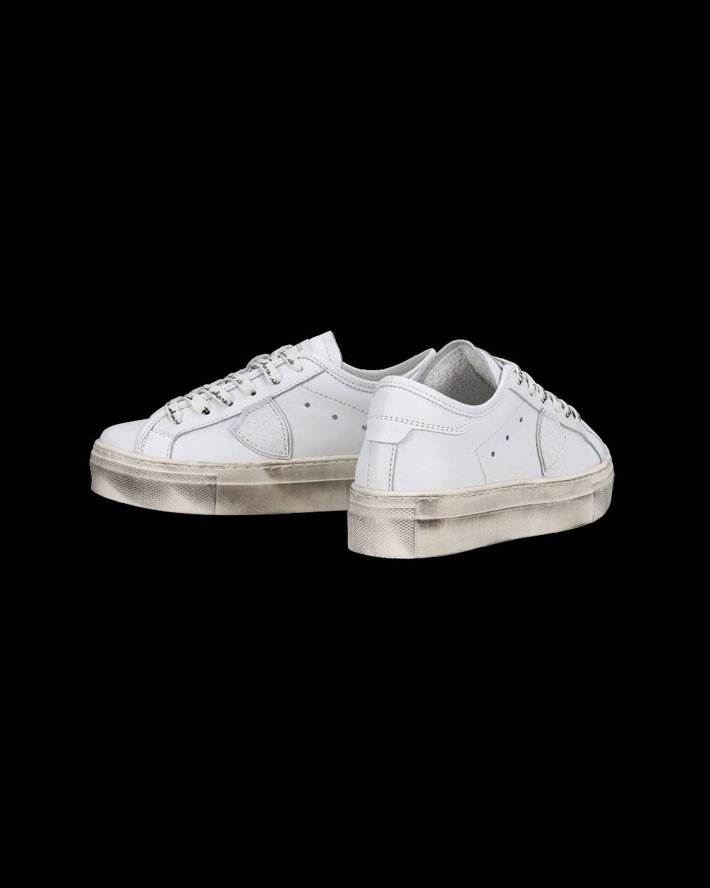 Philippe Model Sneakers basse Paris Haute da Bambino in pelle, Bianco Saldi Di Fabbrica