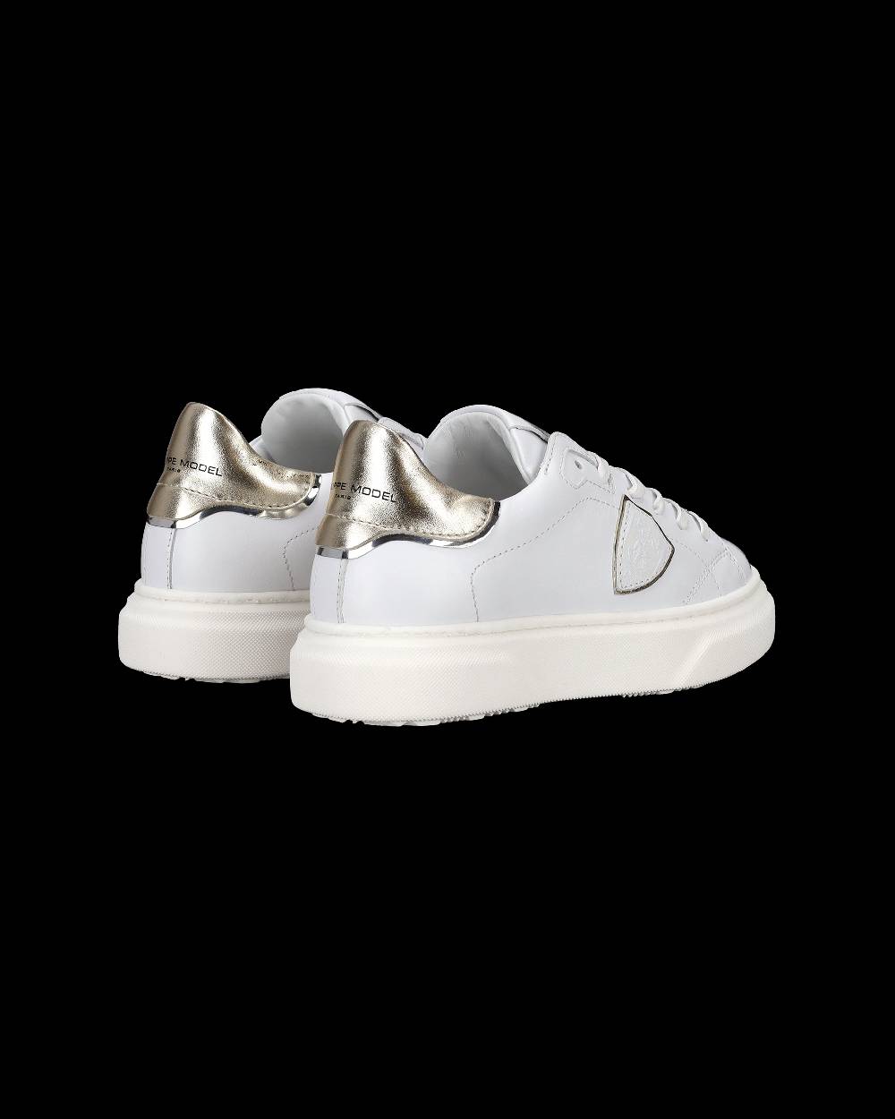 Philippe Model Sneakers Temple da Bambini Bianche e Oro in Pelle I Più Venduti