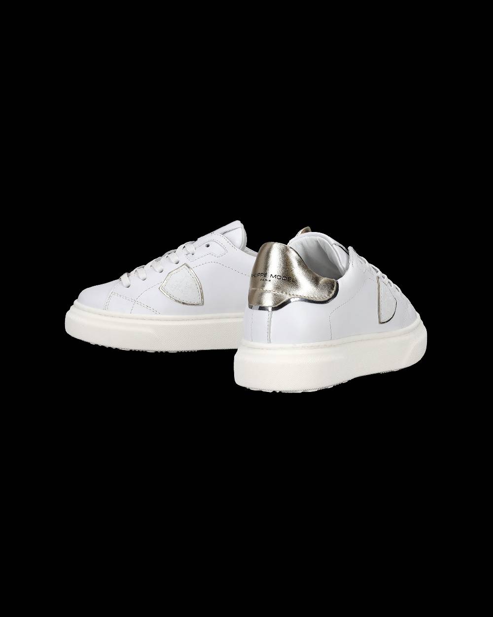 Philippe Model Sneakers Temple da Bambini Bianche e Oro in Pelle I Più Venduti