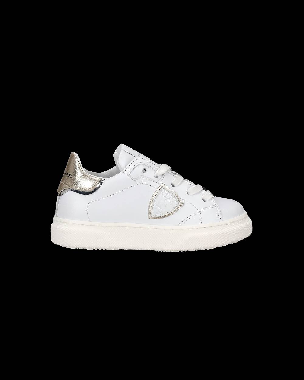 Philippe Model Sneakers Temple basse da Bambini Bianche e Oro in Pelle Vendite Flash
