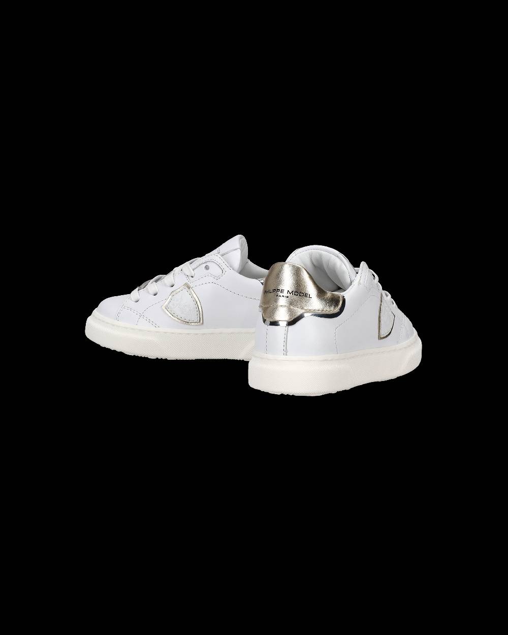 Philippe Model Sneakers Temple basse da Bambini Bianche e Oro in Pelle Vendite Flash