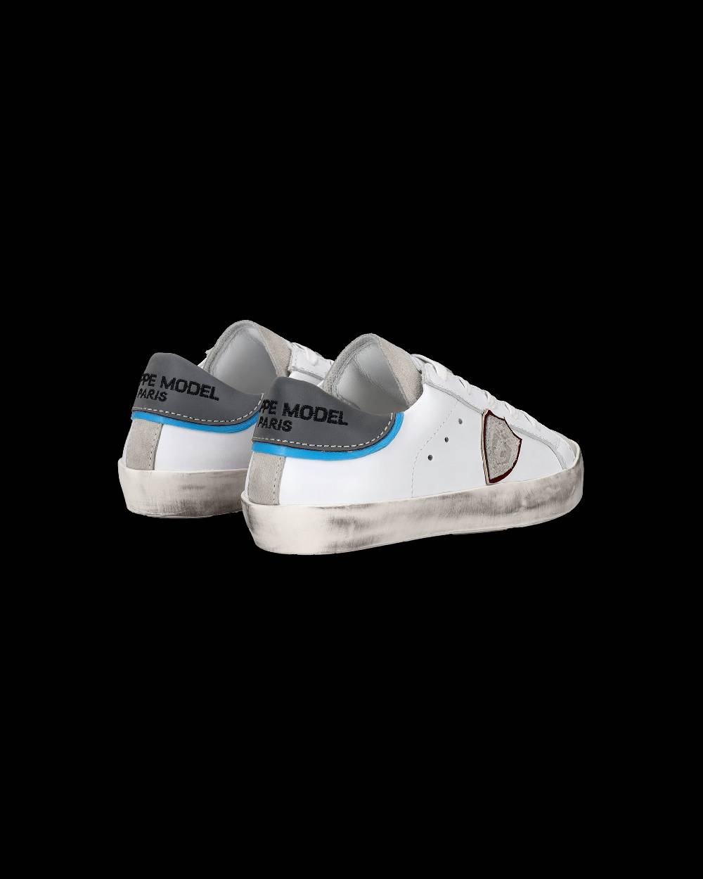Philippe Model Scarpe da Bambini Prsx Bianche e Argento in Pelle Nuova