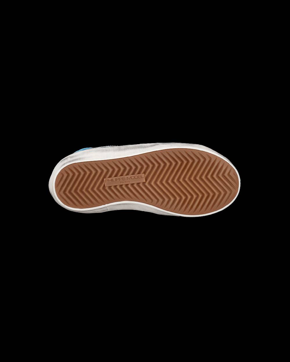 Philippe Model Scarpe da Bambini Prsx Bianche e Argento in Pelle Nuova