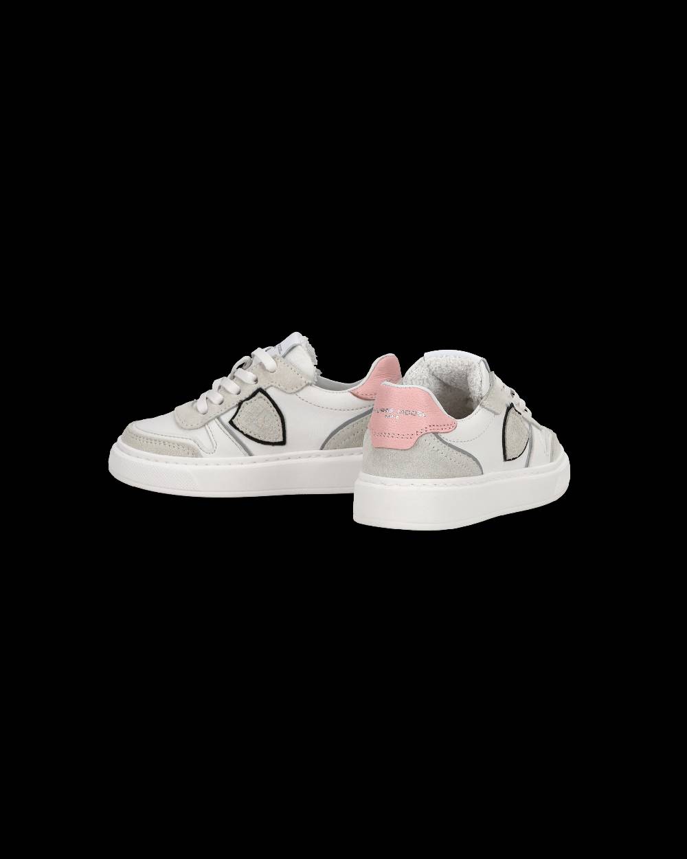 Philippe Model Baby Nice Low-Top Sneakers in Leather, Brown Blue Moda