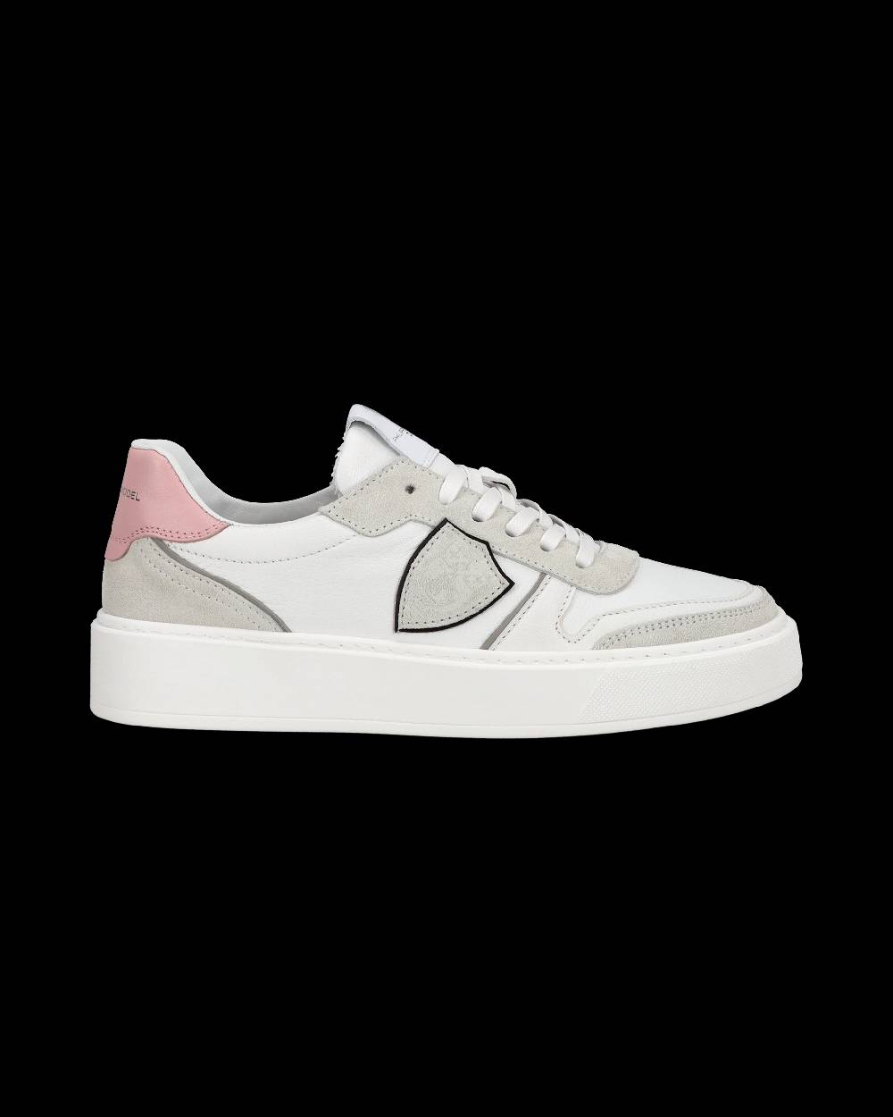 Philippe Model Junior Nice Low-Top Sneakers in Leather, Brown Blue Italy