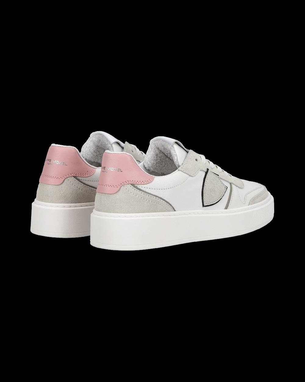 Philippe Model Junior Nice Low-Top Sneakers in Leather, Brown Blue Italy