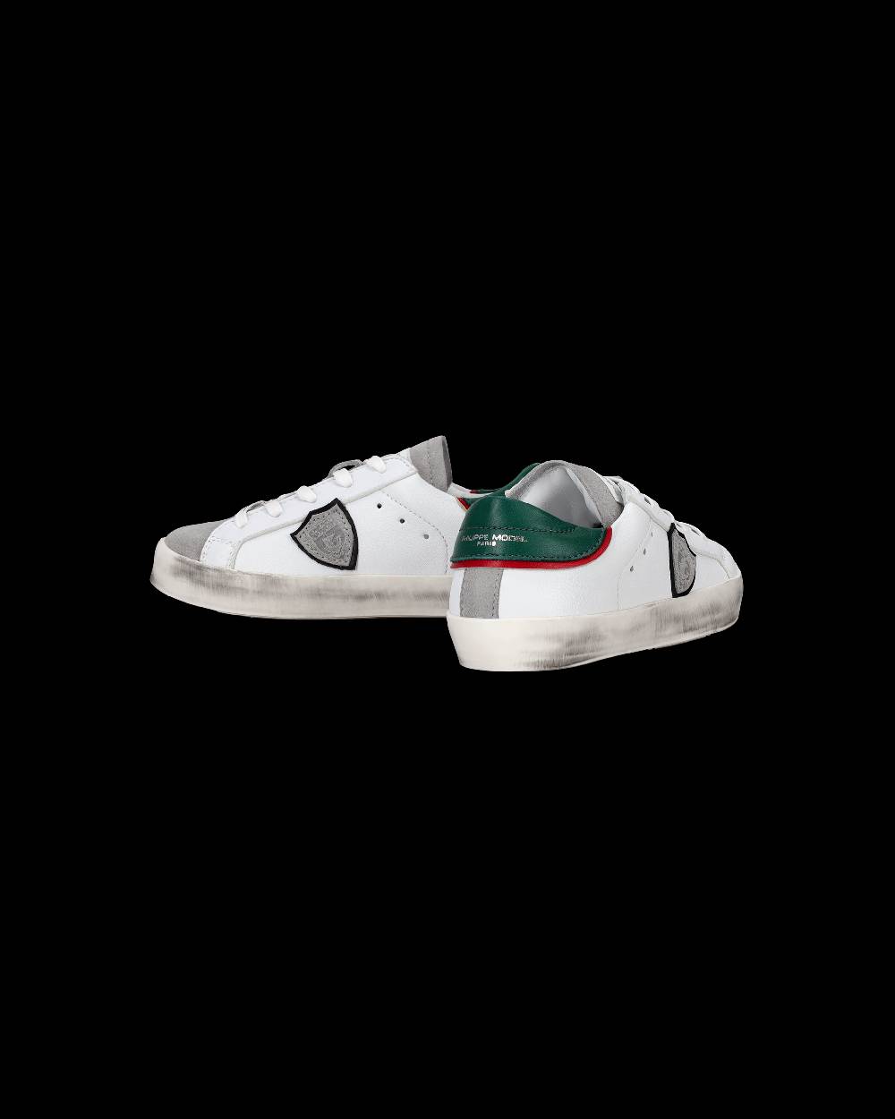 Philippe Model Sneakers da Bambini Prsx Bianche e Verdi in Pelle Nuovo