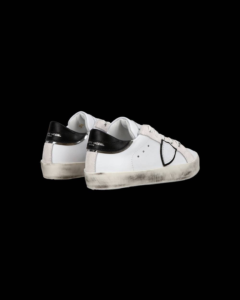 Philippe Model Sneakers Paris da Bambini Bianche e Nere in Pelle Acquista Ora