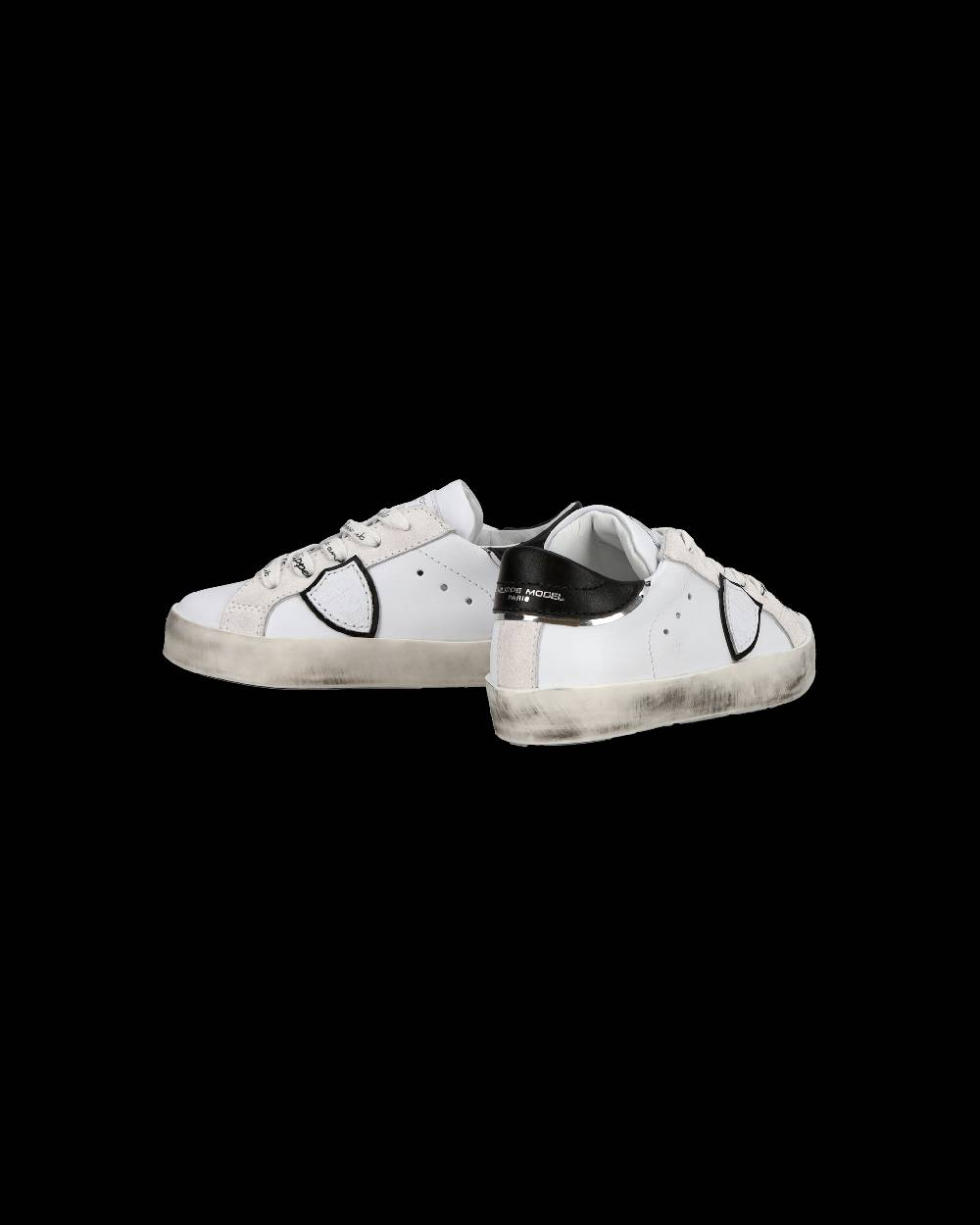 Philippe Model Sneakers Paris da Bambini Bianche e Nere in Pelle Acquista Ora