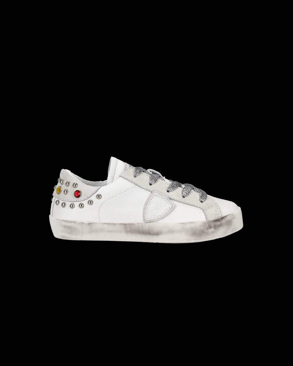 Philippe Model Sneakers Paris da Bambini Bianche e Grigie in Pelle Fino Al -60%