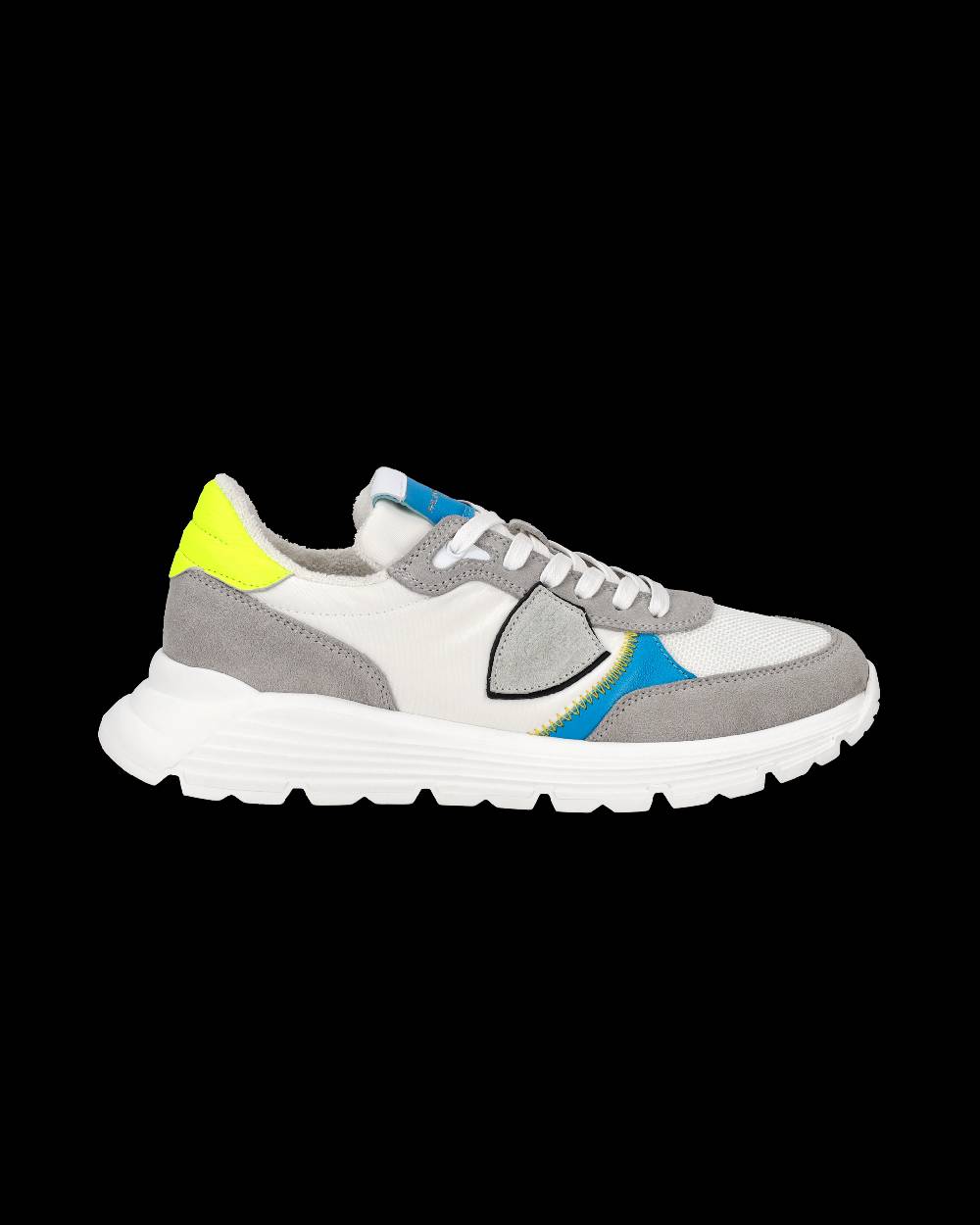 Philippe Model Sneakers Antibes da Bambini Grigie e Gialle in Pelle Convenienza