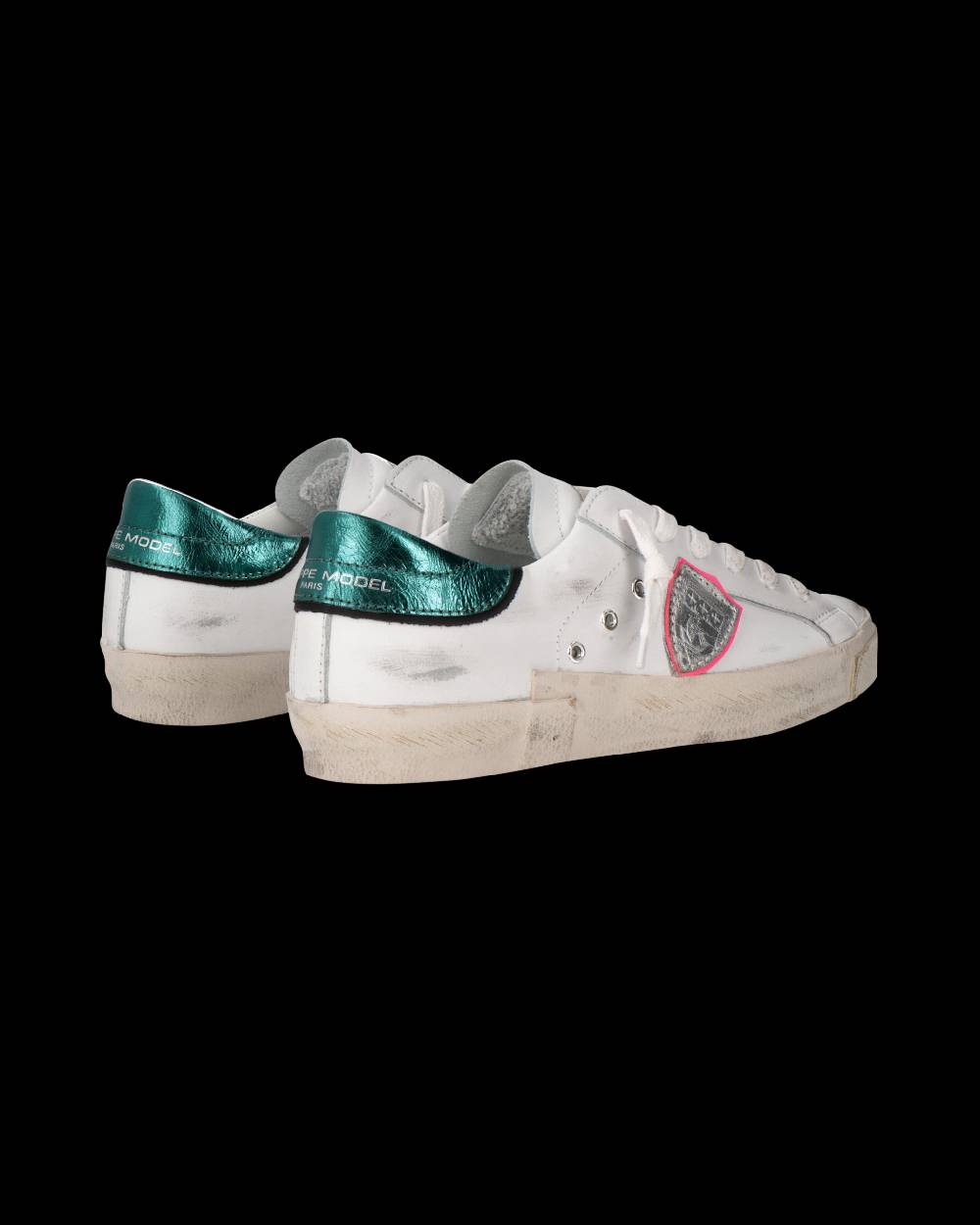Philippe Model Sneaker Prsx Donna, Bianco e Petrolio Hotsell