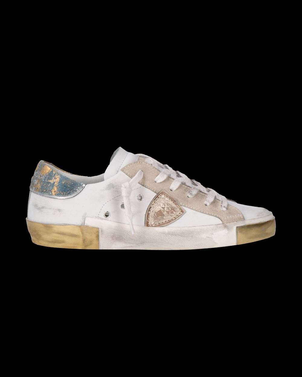 Philippe Model Sneaker Prsx Donna, Bianco e Azzurro Vendita Calda