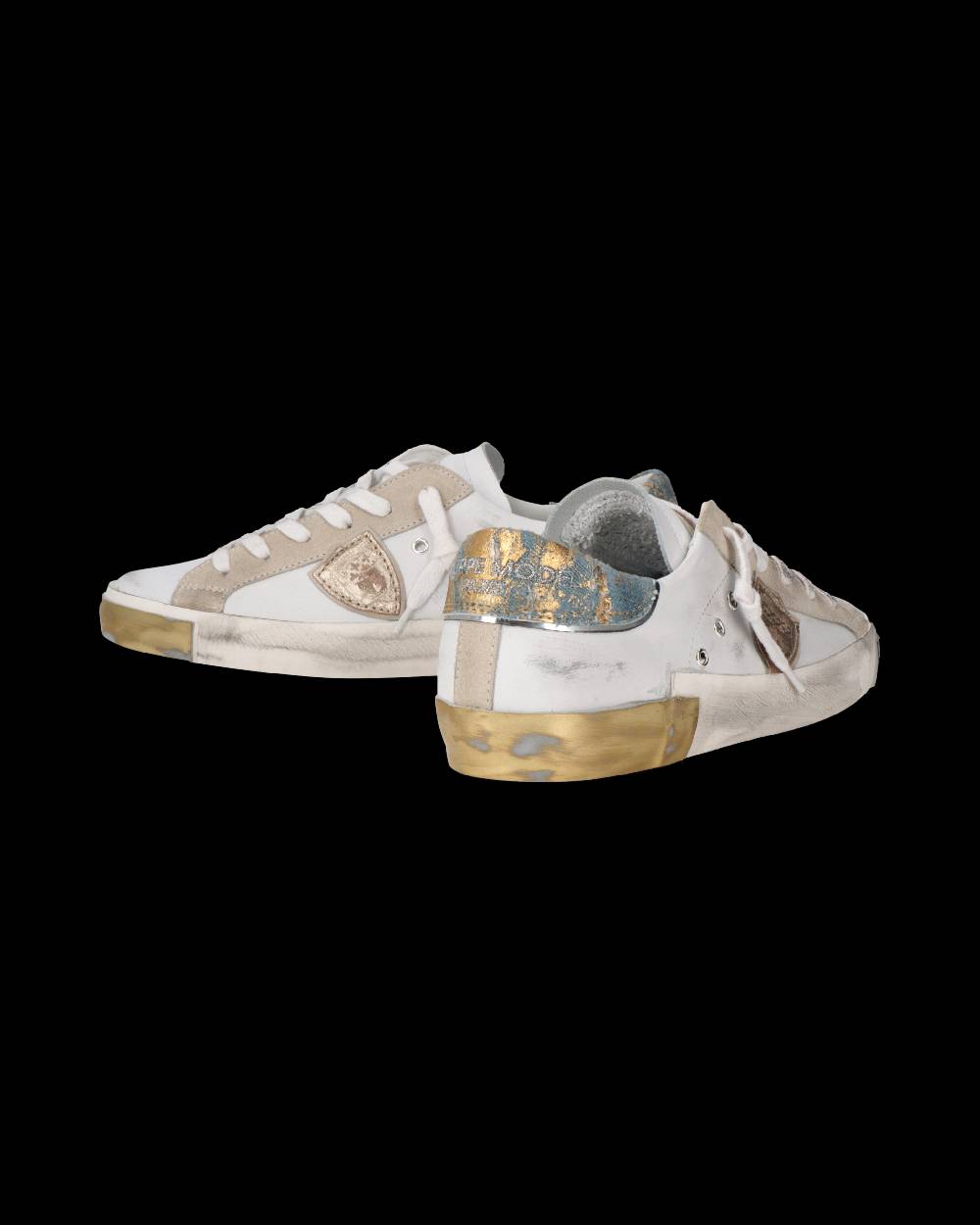 Philippe Model Sneaker Prsx Donna, Bianco e Azzurro Vendita Calda