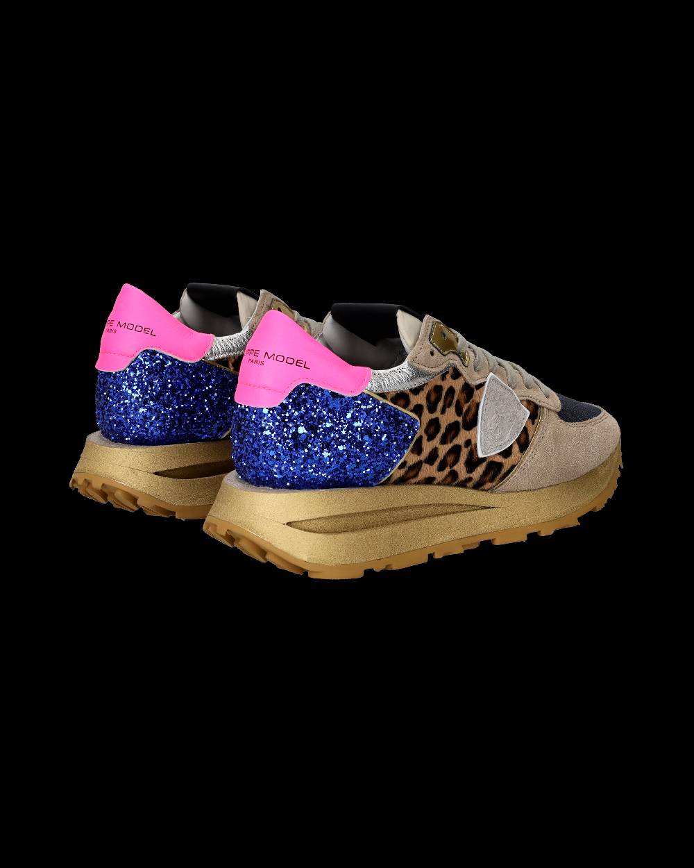 Philippe Model Sneaker basse Tropez Haute donna - beige, bluette e rosa Sottocosto