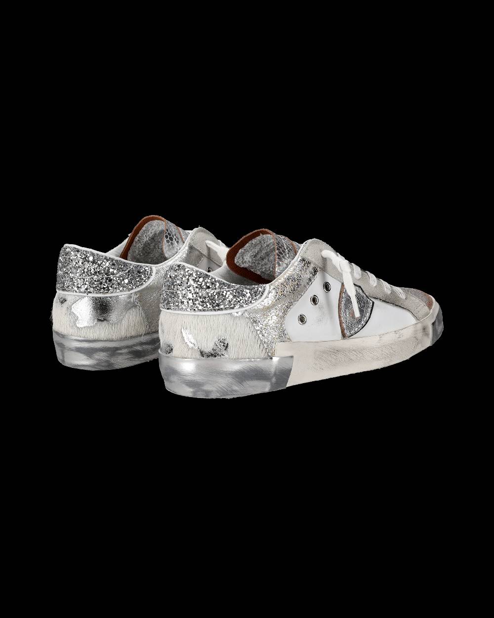 Philippe Model Sneaker bassa PRSX donna - bianco e argento Sconto