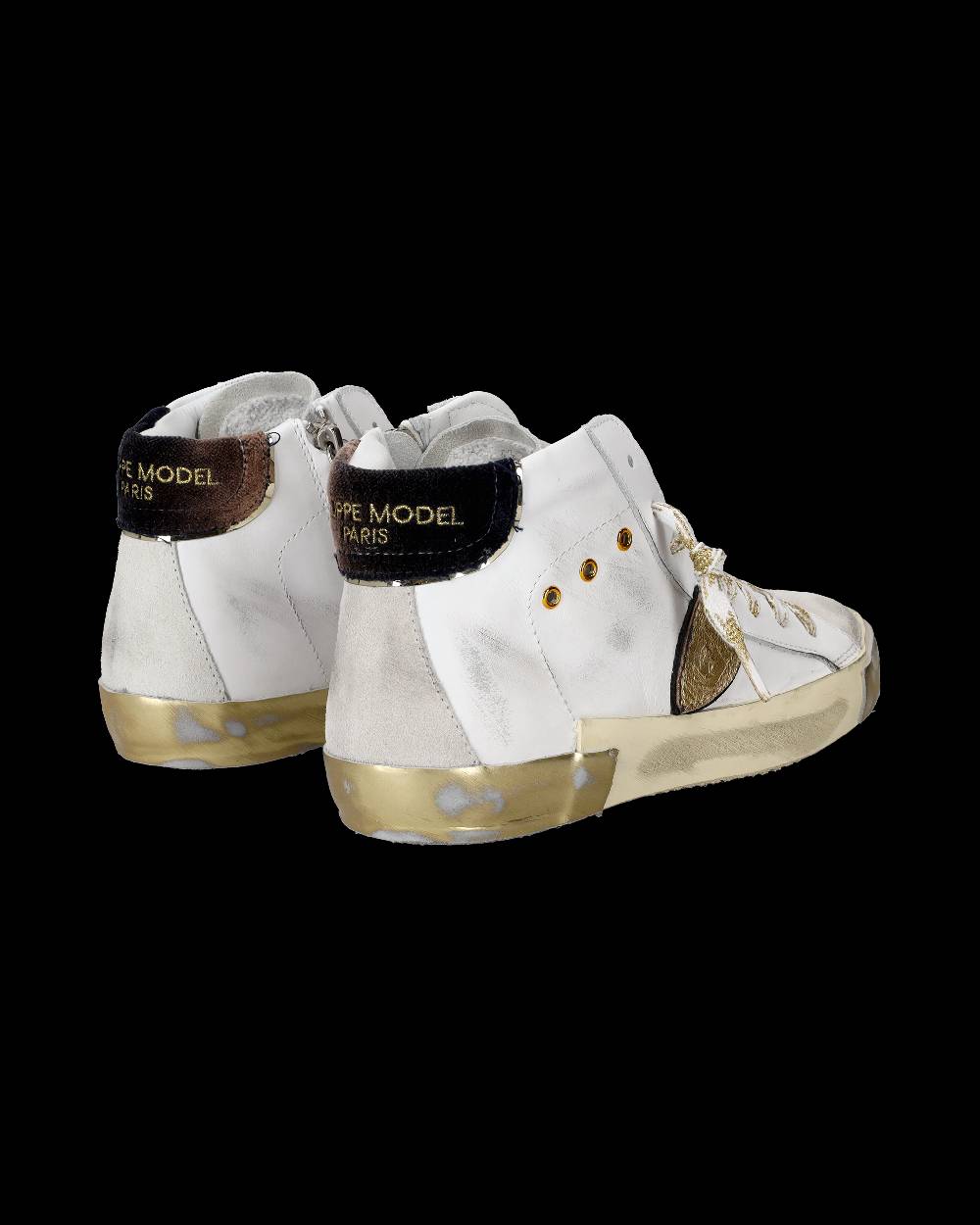 Philippe Model Sneaker high Paris donna - bianco e oro Outlet
