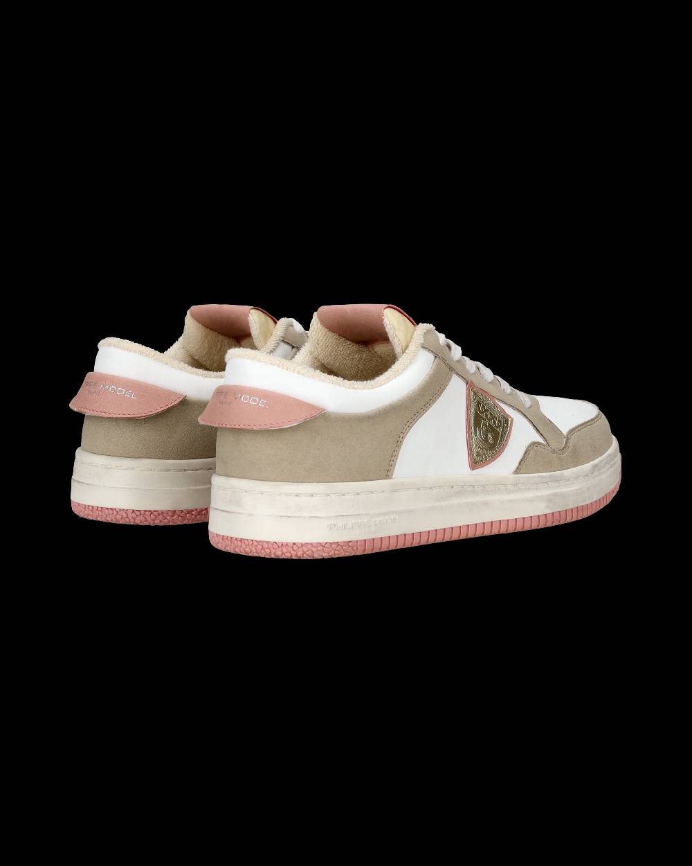 Philippe Model Sneakers Lyon da Donna Bianche e Rosa in Pelle Riciclata Negozio