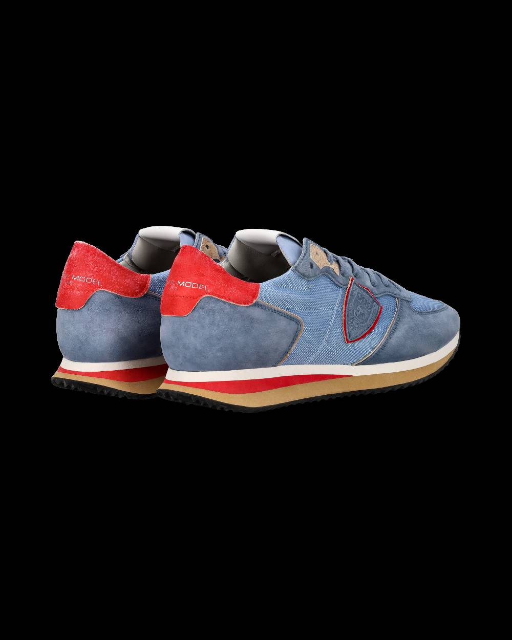 Philippe Model Sneaker casual Trpx da uomo in nylon e pelle Nabuk - Azzurro In Saldo