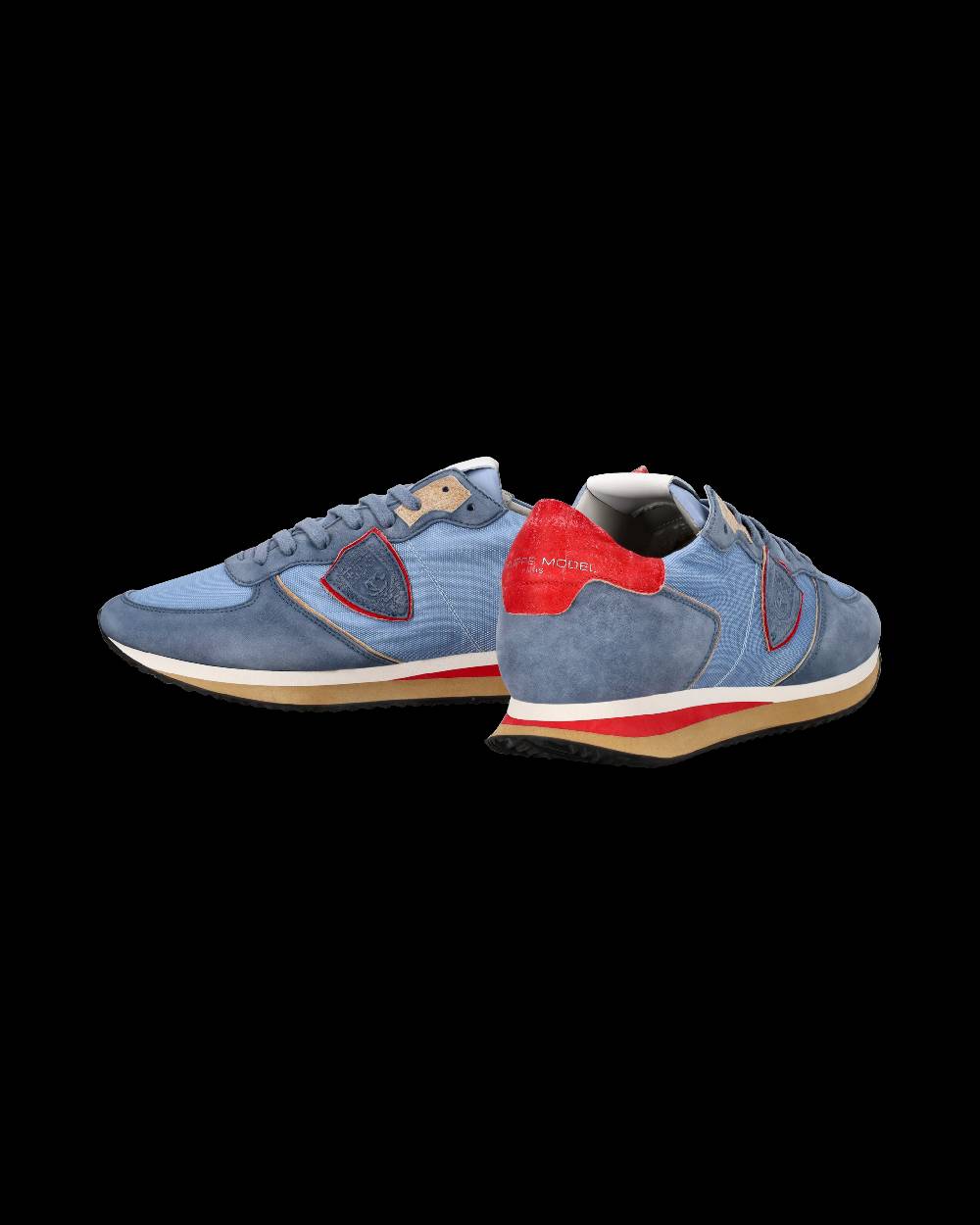 Philippe Model Sneaker casual Trpx da uomo in nylon e pelle Nabuk - Azzurro In Saldo