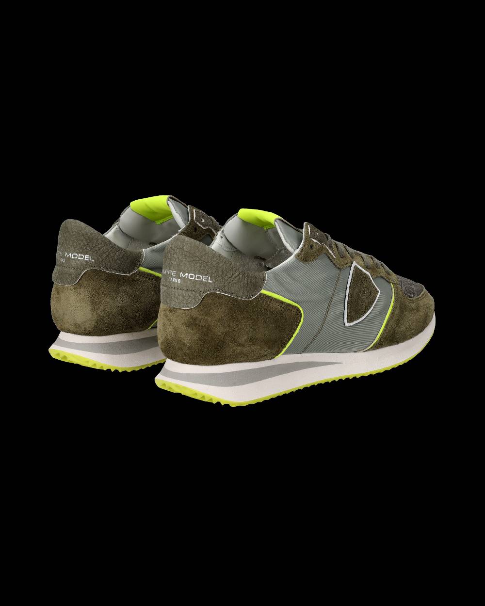 Philippe Model Sneakers Trpx da Uomo Verde militare e Gialle in Tessuto Tecnico Soddisfazione Garantita