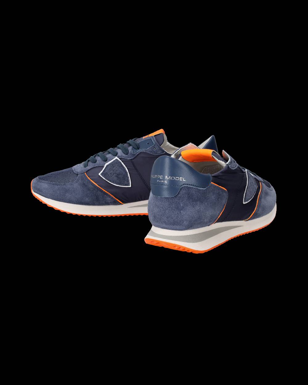 Philippe Model Sneakers Trpx da Uomo Blu e Arancioni in Tessuto Tecnico Moda