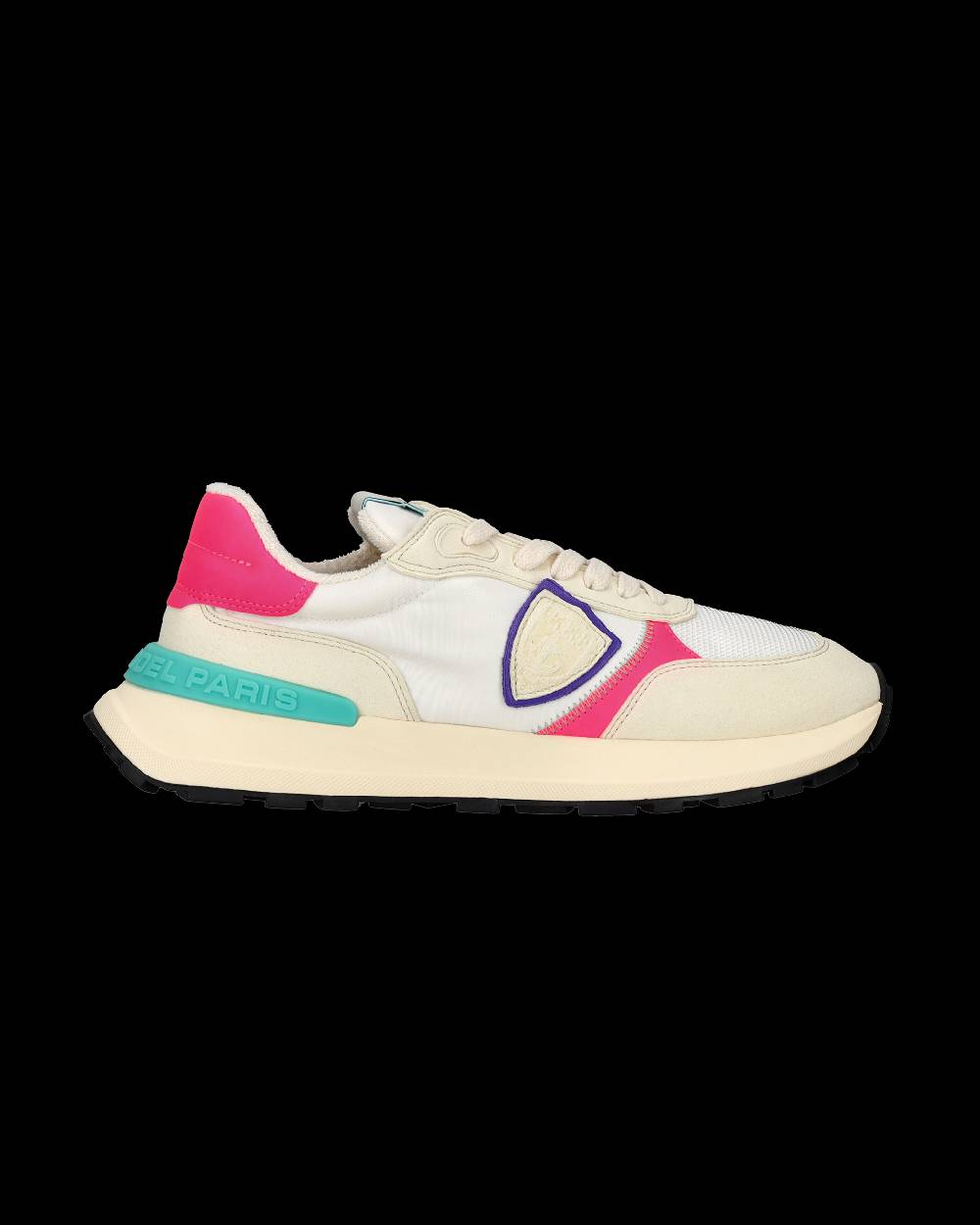 Philippe Model Sneakers Antibes da Donna Bianche e Fucsia in Tessuto Tecnico Italy