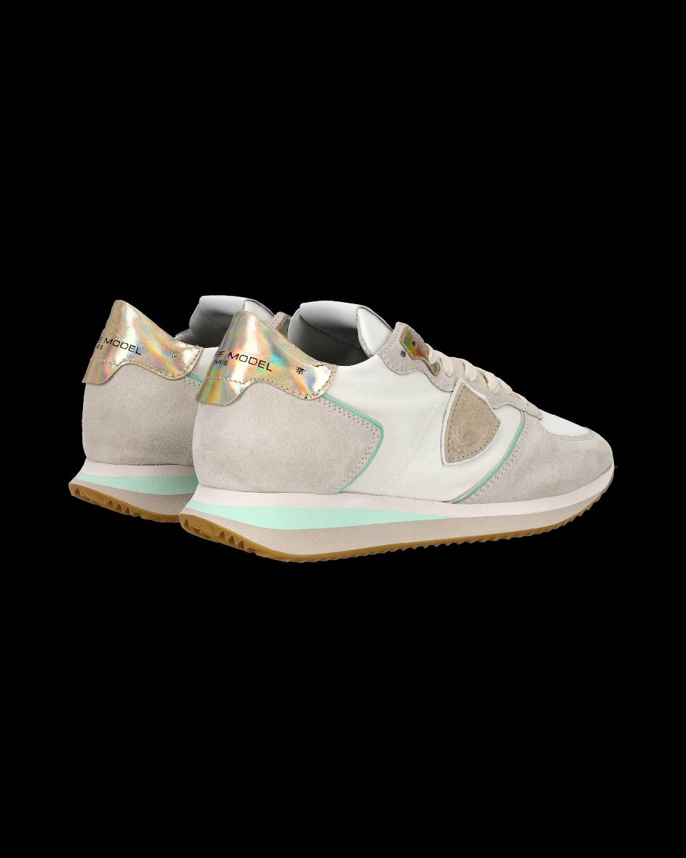 Philippe Model Sneaker bassa Trpx donna - bianco, acqua e oro In Linea
