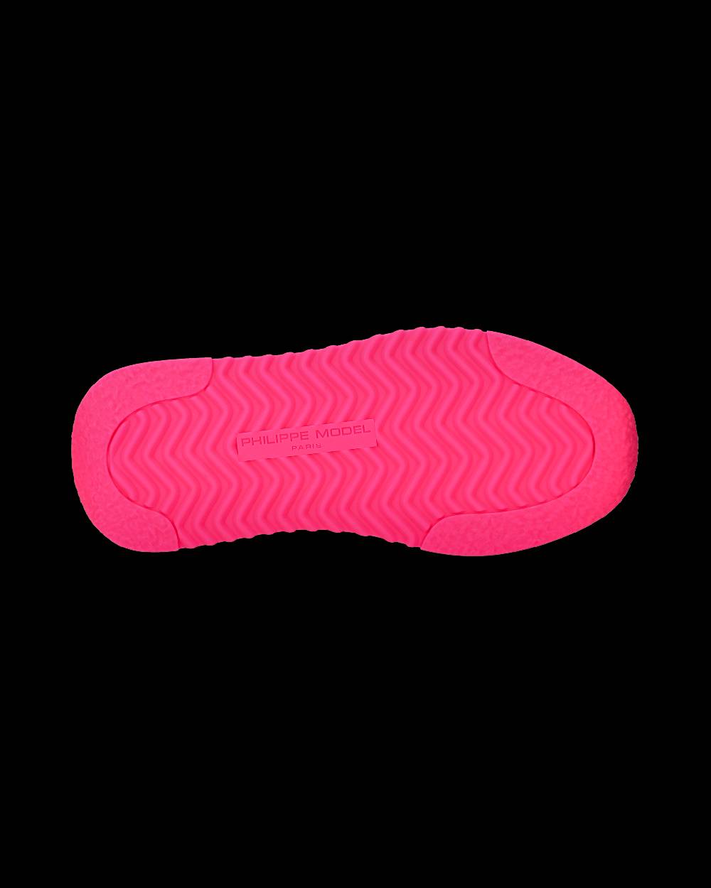 Philippe Model Sneakers Tropez 2.1 da Donna Bianche e Fucsia in Tessuto Tecnico Qualità