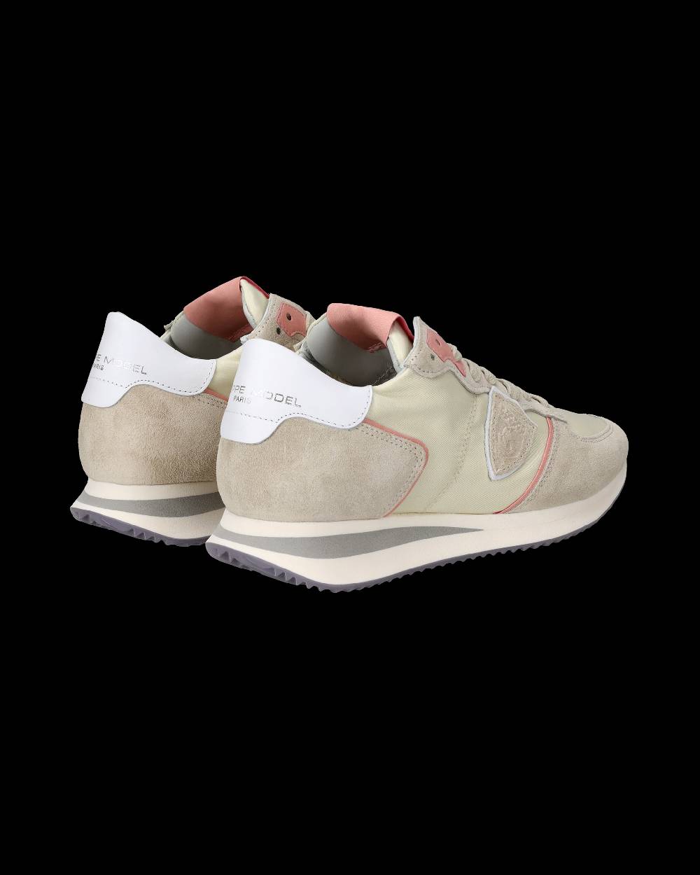 Philippe Model Sneakers Trpx da Donna Rosa Latte in Tessuto Tecnico Consegna Veloce
