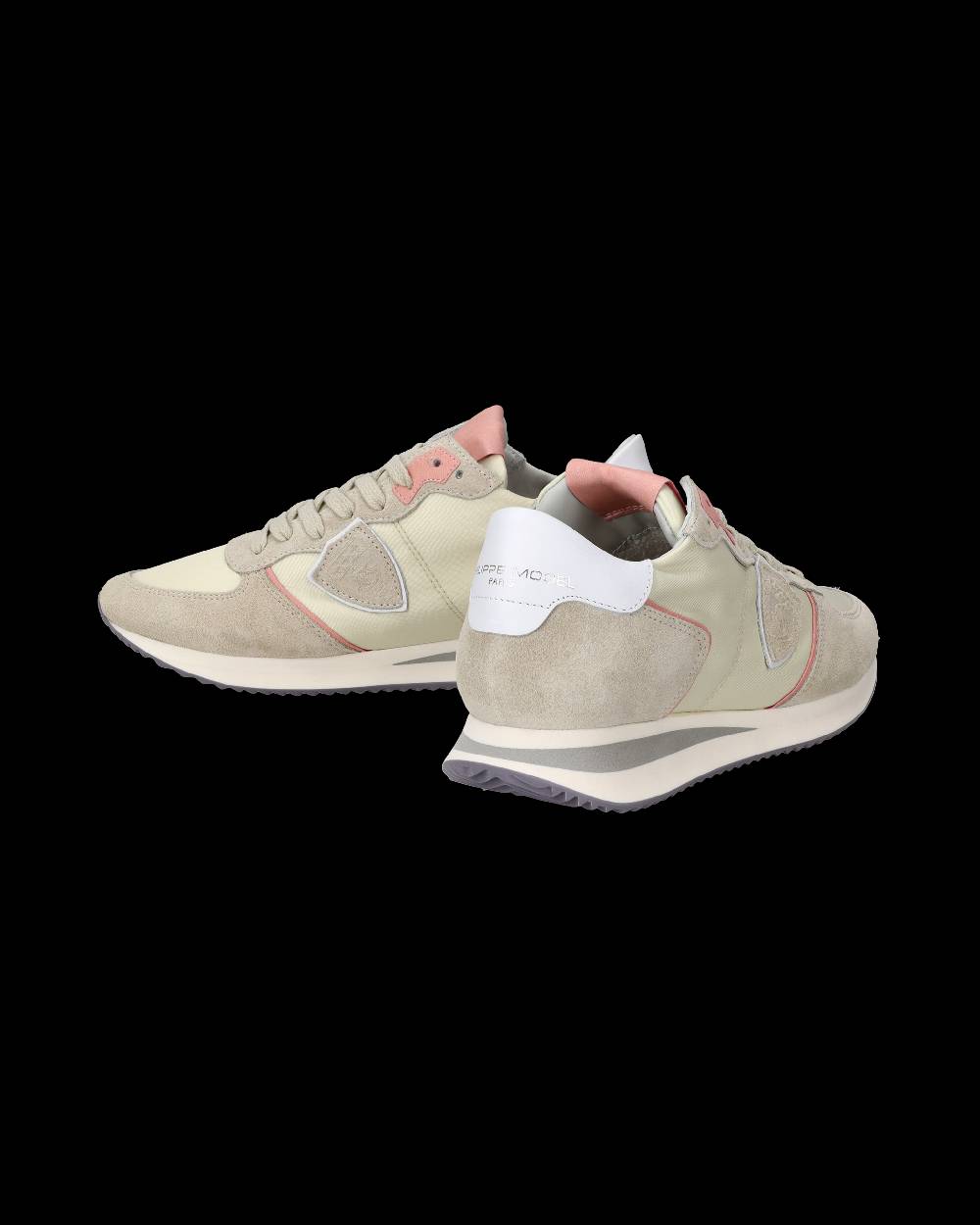 Philippe Model Sneakers Trpx da Donna Rosa Latte in Tessuto Tecnico Consegna Veloce