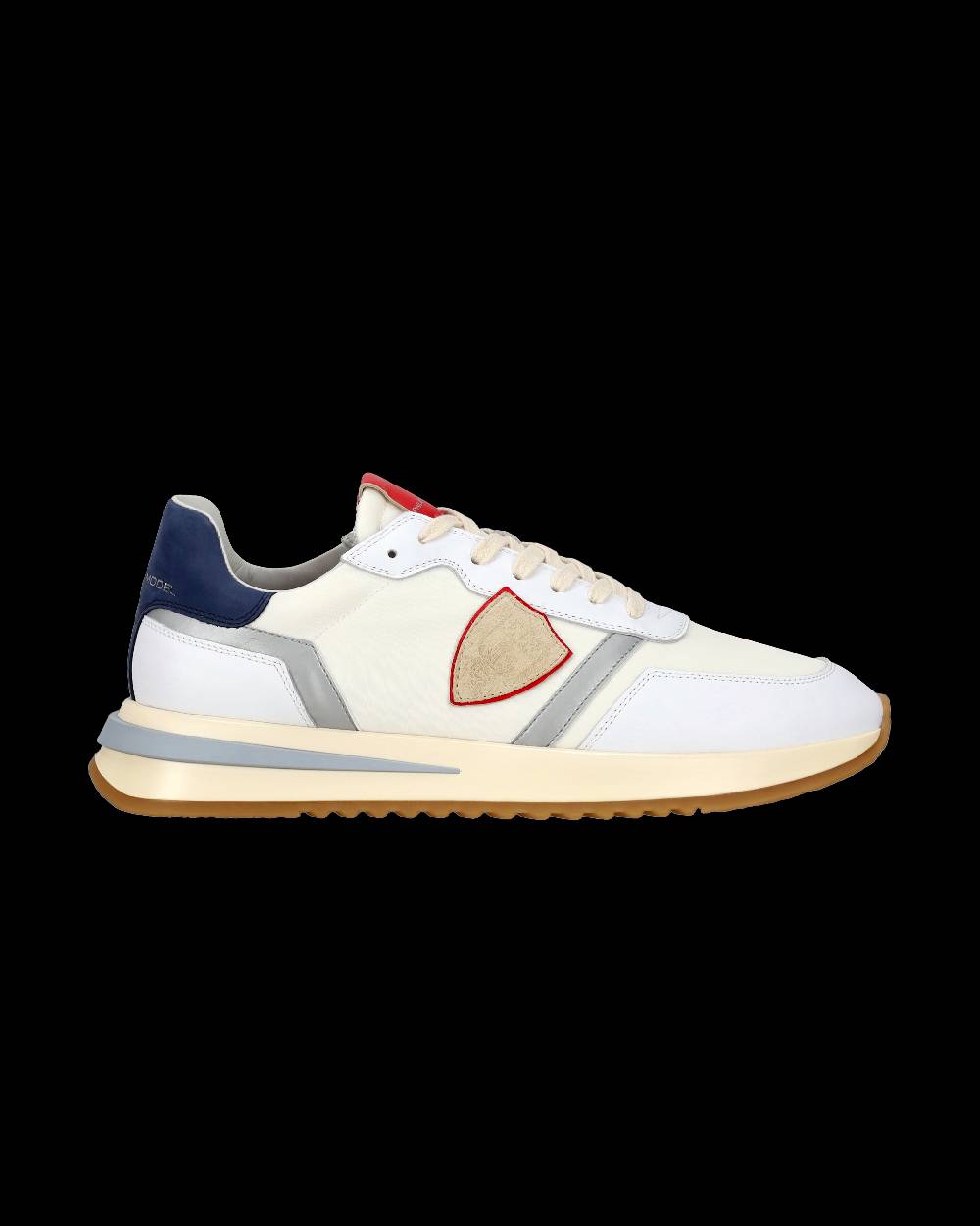 Philippe Model Sneaker casual Tropez 2.1 da uomo in nylon e pelle - Bianco, blu e rosso Shopping Online